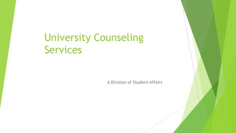 Thumbnail for entry About University Counseling Services