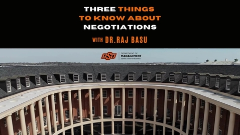 Thumbnail for entry Negotiations - Dr. Raj Basu, Oklahoma State University