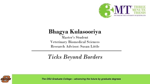 Thumbnail for 2018 3 Minute Thesis Finals: Bhagya Kulasooriya