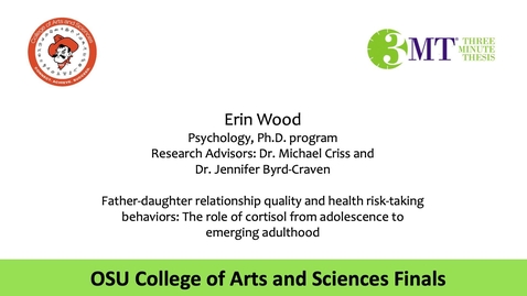 Thumbnail for entry Erin Wood: CAS 3MT Graduate Finals