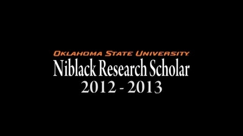 Thumbnail for entry Forrest Rogers, Niblack Research Scholar 2012-13