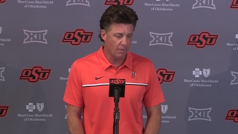 Thumbnail for entry 10/11/21:  Mike Gundy Previews OSU/Texas