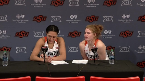 Thumbnail for entry 01/30/19 Cowgirl Basketball: Iowa State Postgame Press Conference Braxtin Miller and Vivian Gray