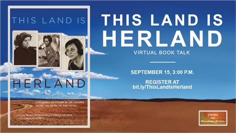 Thumbnail for entry &quot;This Land is Herland&quot; Virtual Book Talk
