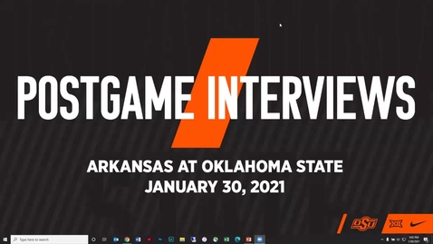 Thumbnail for entry 2/1/21 Cowboy Basketball: Oklahoma State Men's Basketball Head Coach Mike Boynton and players Cade Cunningham and Kalib Boone Address the Media. 