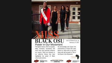 Thumbnail for Miss Black OSU Scholarship Pageant 2021