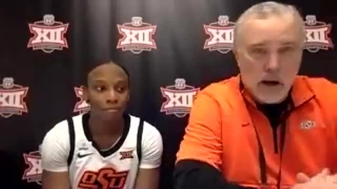 Thumbnail for entry 3/13/21 Cowgirl Basketball:  Phillips 66 Big 12 Championship Quarterfinals Post-Game Press Conference