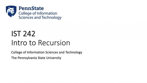 Thumbnail for M11-L01a-Intro to Recursion