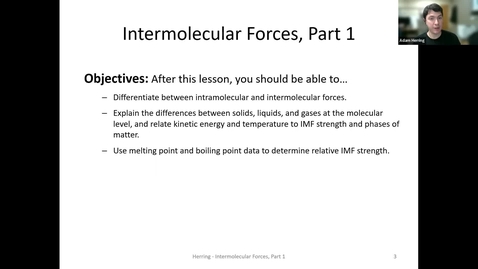 Thumbnail for CHEM 130 - Intermolecular Forces and States of Matter