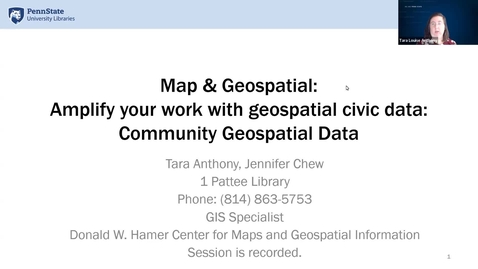 Thumbnail for Amplifying Community Geospatial Projects: Geospatial Civic Data
