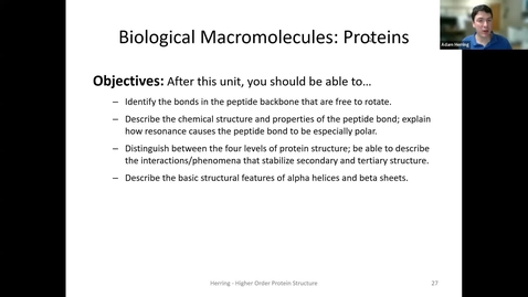 Thumbnail for CHEM 130 - Higher Order Protein Structure