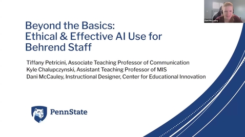 Thumbnail for Beyond the Basics: Ethical &amp; Effective AI Use for Behrend Staff