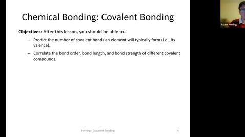 Thumbnail for entry CHEM 130 - Covalent Bonding