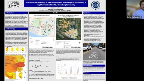 Thumbnail for entry A Study on the Feasibility of Bike Share Systems and Neighborhood Accessibility of the PSU Harrisburg Community