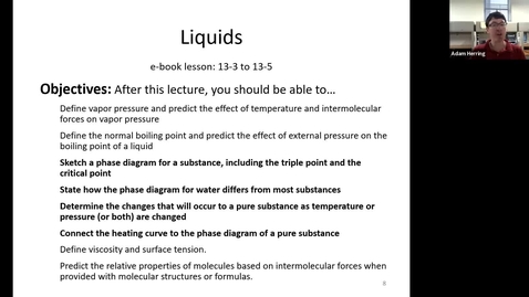 Thumbnail for CHEM 110 - Chapter 13.4 Phase Diagrams (see description for comment about known error in video)