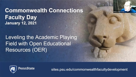 Thumbnail for entry CC: Leveling the Academic Playing Field with Open Educational Resources (OER)