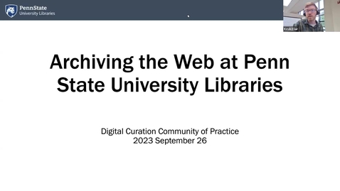 Thumbnail for Digital Curation CoP - Web Archiving