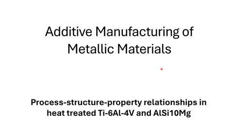 Thumbnail for 567 - Heat treatment, ALSi10Mg and Ti6Al4V