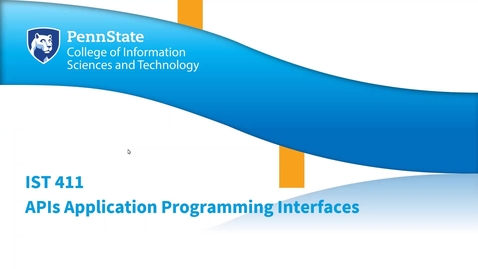 Thumbnail for API (HCDD/IST 411)