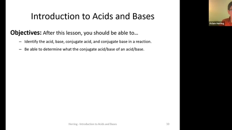 Thumbnail for entry CHEM 130 - Introduction to Acids and Bases