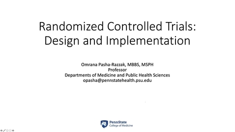 Thumbnail for Lesson 9.3. Randomized Controlled Trials: Design and Implementation [PHS550]