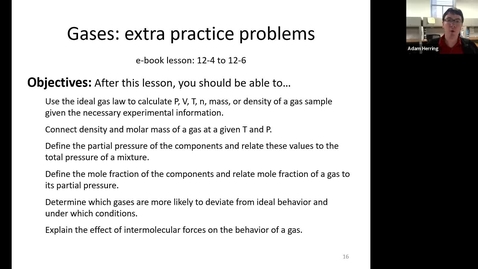Thumbnail for CHEM 110 - Chapter 12.4-6 Gases Extra Practice Problems