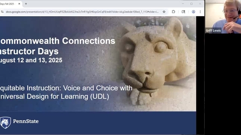 Thumbnail for Equitable Instruction: Voice and Choice with Universal Design for Learning (UDL)