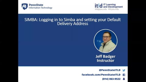 Thumbnail for entry Simba: Logging in and Setting Your Default Delivery Address