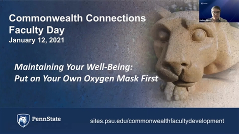 Thumbnail for CC: Maintaining Your Well-Being: Put on Your Own Oxygen Mask First, 3:00 pm