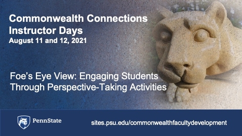 Thumbnail for Foe’s Eye View: Engaging Students Through Perspective-Taking Activities