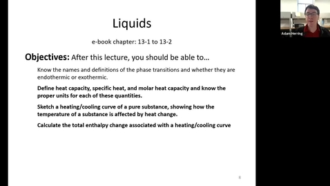 Thumbnail for CHEM 110 - Chapter 13.2 Heat Capacity and Heating Curves