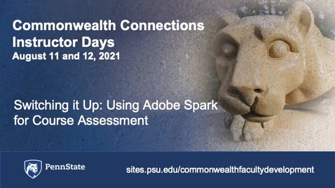 Thumbnail for Switching it Up: Using Adobe Spark for Course Assessment