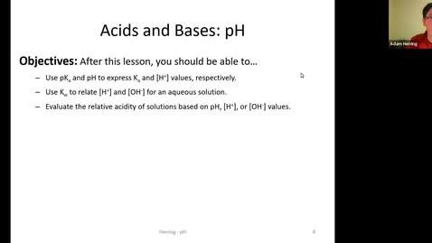 Thumbnail for CHEM 130 - pH (note correction in the desctiption)