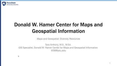 Thumbnail for Maps and Geospatial Diversity Resources: Selection of Resources