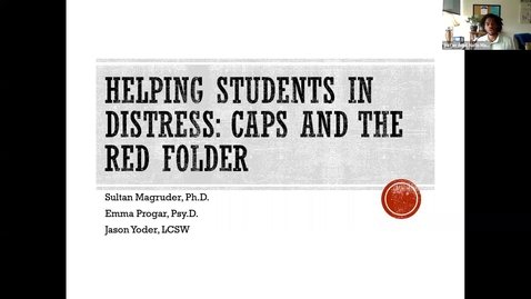 Thumbnail for Community-wide presentation on Red Folder/helping students in distress
