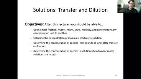Thumbnail for entry CHEM 130 - Transfer and Dilution of Solutions