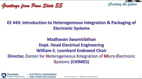 Thumbnail for EE 443 FA25 | Video Lecture 1.1 | Welcome and Overview