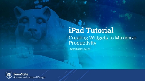 Thumbnail for entry iPad Widgets