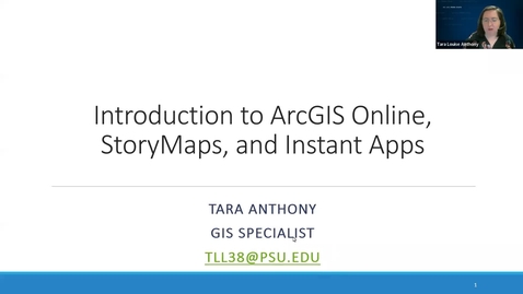 Thumbnail for entry Introduction to ArcGIS Online, StoryMaps, and Instant Apps 