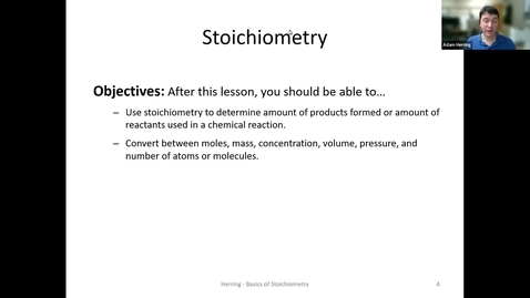 Thumbnail for entry CHEM 130 - Basics of Stoichiometry