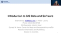 Go to Introduction to GIS Data and Software with duration: 51 minutes, 18 seconds