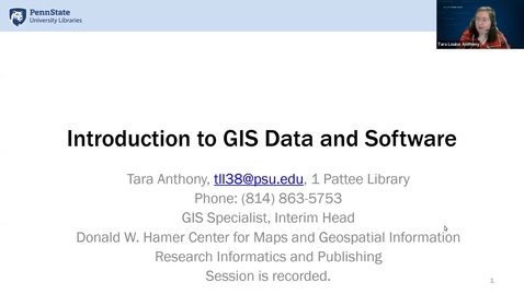 Thumbnail for entry Introduction to GIS Data and Software