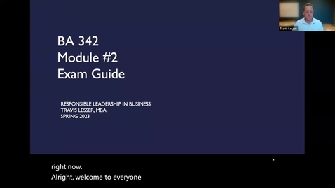 Thumbnail for entry BA 342: Module #2 Exam Guide