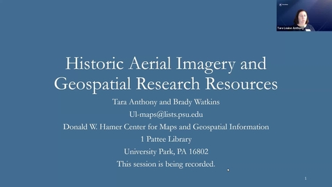Thumbnail for Historic Aerial Imagery and Geospatial Research Resources