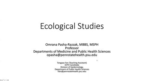 Thumbnail for Lesson 6.4. Ecological Studies [PHS550]