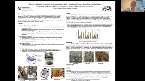 Thumbnail for Recovery of Valuable Materials from Decommissioned Solar Panels through Density-Based Separation Techniques