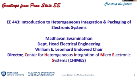 Thumbnail for EE 443 FA25 | Video Lecture 1.1 | Welcome &amp; Overview