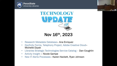 Thumbnail for entry Tech Update November 2023