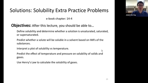 Thumbnail for CHEM 110 - Chapter 14.4 Solubility Extra Practice Problems