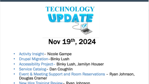 Thumbnail for Tech Update Fall 2024